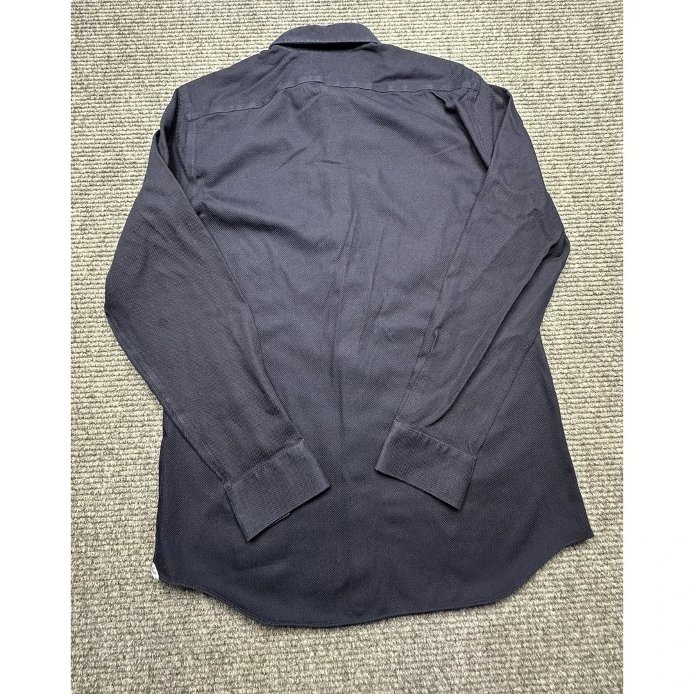 Banana Republic Dress Shirt Mens Large Blue Grant Fit Non Iron Long‎ Sleeve